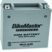 BikeMaster AGM Battery - MS12-16-BS - 780720, maintenance-free design, reliable motorcycle power, AGM technology, durable performance, RV, Automotive, Powersports, off-road, marine, exterior, truck accessories, interior, truck bed, rv parts, Auto Maintenance, Batteries, Starting & Charging, AVADA - Best Sellers, Must Haves