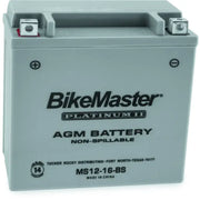 BikeMaster AGM Battery - MS12-16-BS - 780720, maintenance-free design, reliable motorcycle power, AGM technology, durable performance, RV, Automotive, Powersports, off-road, marine, exterior, truck accessories, interior, truck bed, rv parts, Auto Maintenance, Batteries, Starting & Charging, AVADA - Best Sellers, Must Haves