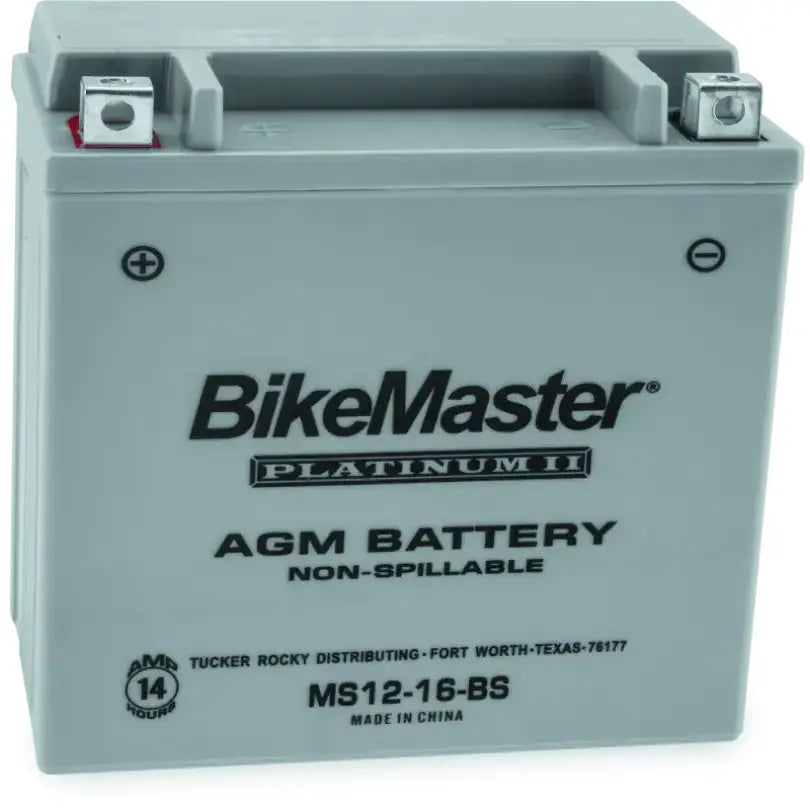 BikeMaster AGM Battery - MS12-16-BS - 780720, maintenance-free design, reliable motorcycle power, AGM technology, durable performance, RV, Automotive, Powersports, off-road, marine, exterior, truck accessories, interior, truck bed, rv parts, Auto Maintenance, Batteries, Starting & Charging, AVADA - Best Sellers, Must Haves