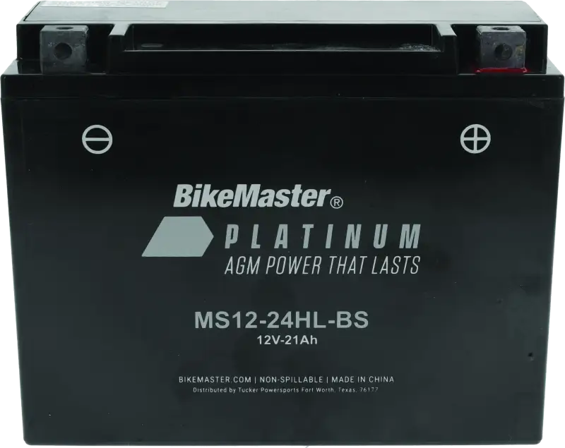 BikeMaster AGM Battery - MS12-24HL-BS - 780765 - Batteries Starting & Charging