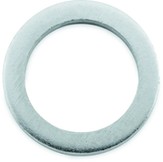 Silver metal washer from BikeMaster Aluminum Crush Washer 14mm pack