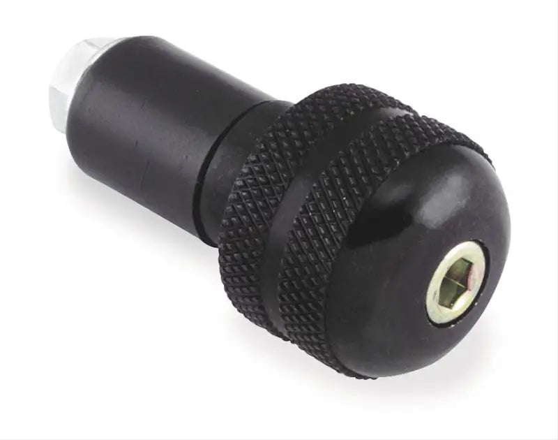 Black knurled BikeMaster anti vibration bar ends for extra grip and comfort
