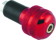 Red and black BikeMaster Anti Vibration Bar Ends for smooth biking comfort