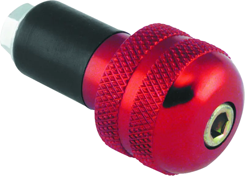 Red and black BikeMaster Anti Vibration Bar Ends for smooth biking comfort