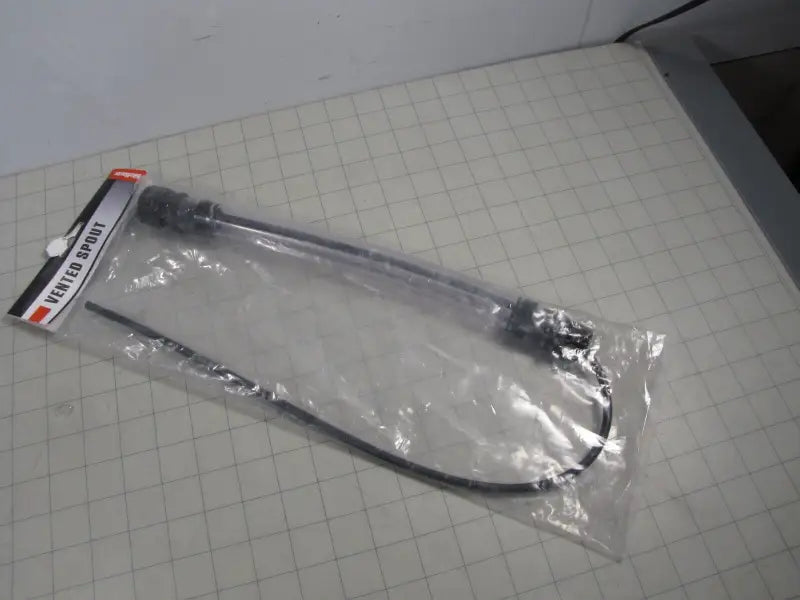 BikeMaster Auto Shut-Off Vented Spout in plastic packaging for easy pouring