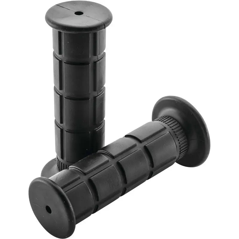 Black rubber handlebar grips from BikeMaster Big Blocks, perfect for bikemaster big blocks