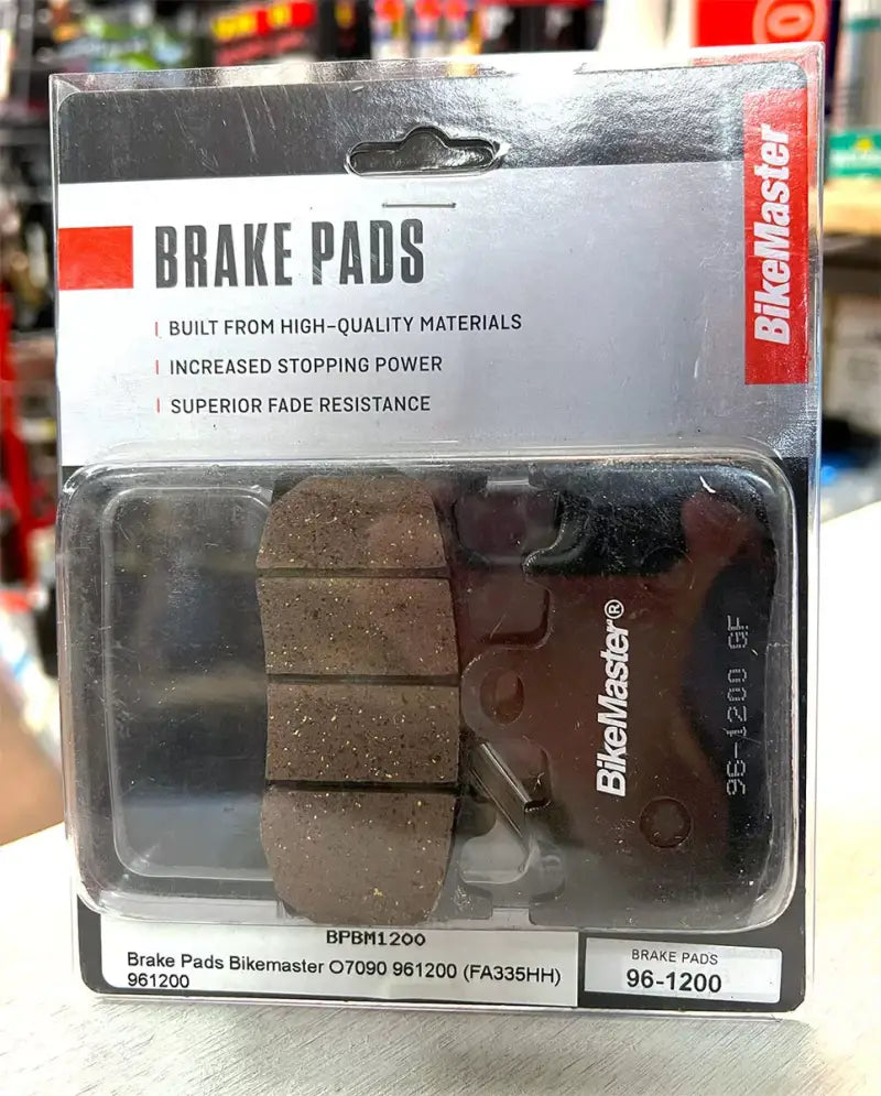 BikeMaster BMW brake pads in packaging for easy replacement and top performance