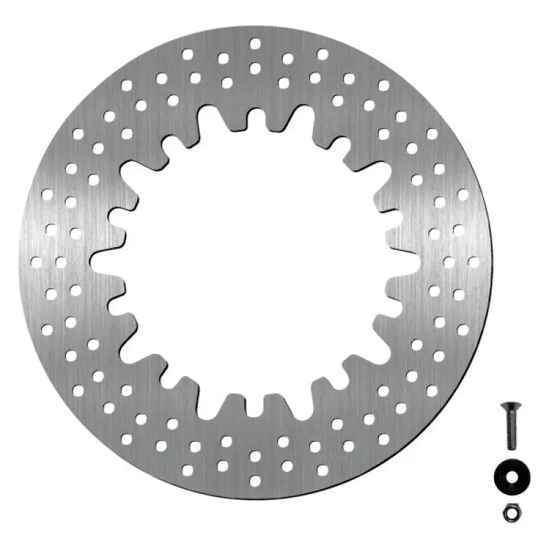 Perforated BikeMaster BMW Brake Rotor with Hardware for BMW bikes and brake upgrades