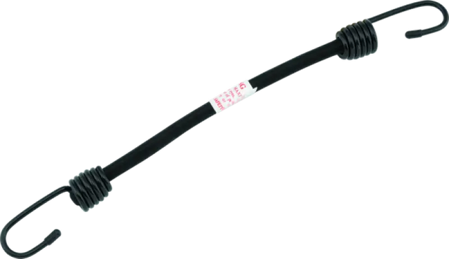 Black bikemaster bungee 12in with hooks for heavy duty securing purposes