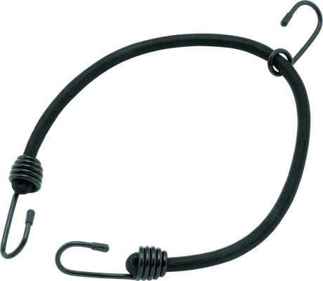 Black bikemaster bungee 24in heavy duty cord with metal hooks for secure loads