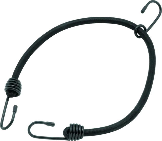Black bikemaster bungee 24in heavy duty cord with metal hooks for secure loads