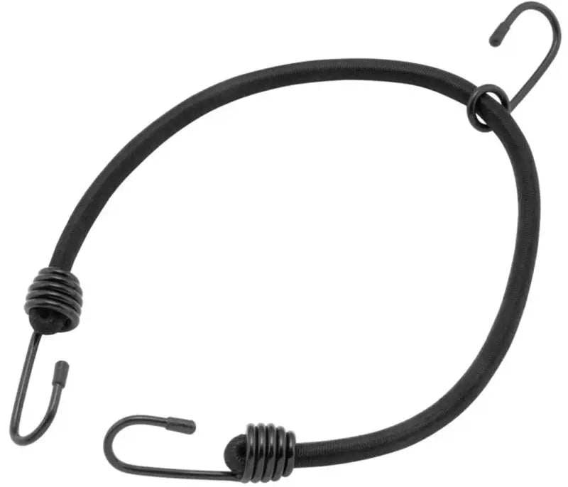 Black bikemaster bungee 24in with metal hooks for heavy-duty hauling and securing