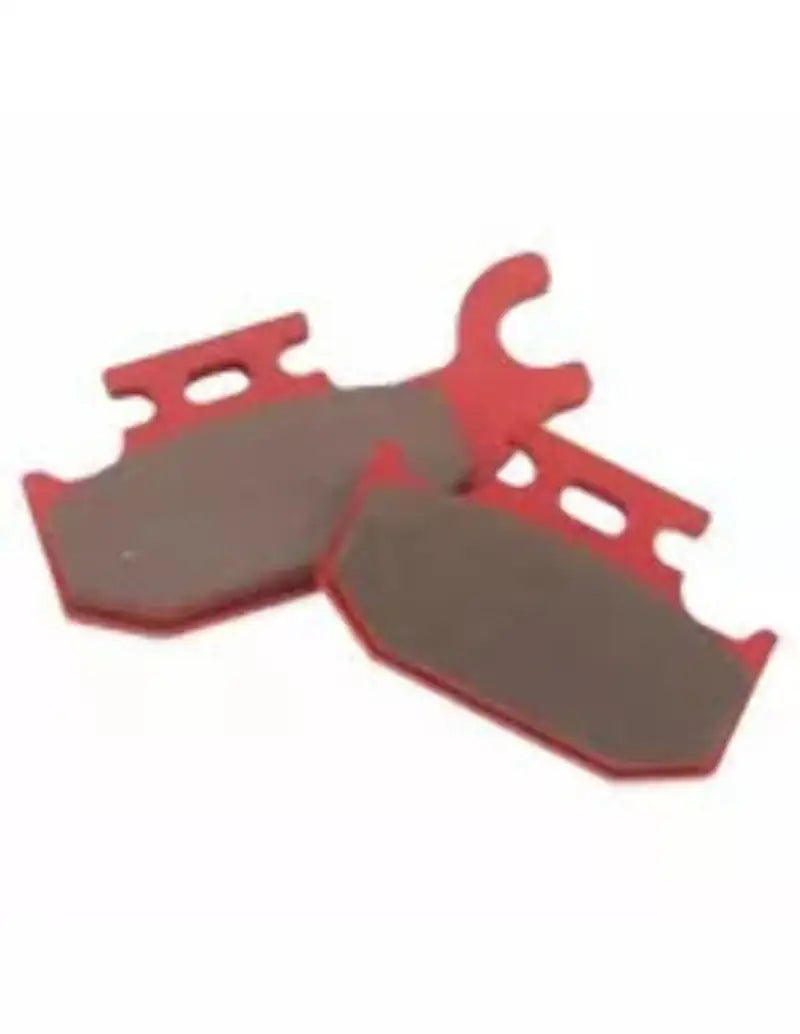 Red and gray BikeMaster Can-Am Sintered Brake Pads for stopping power