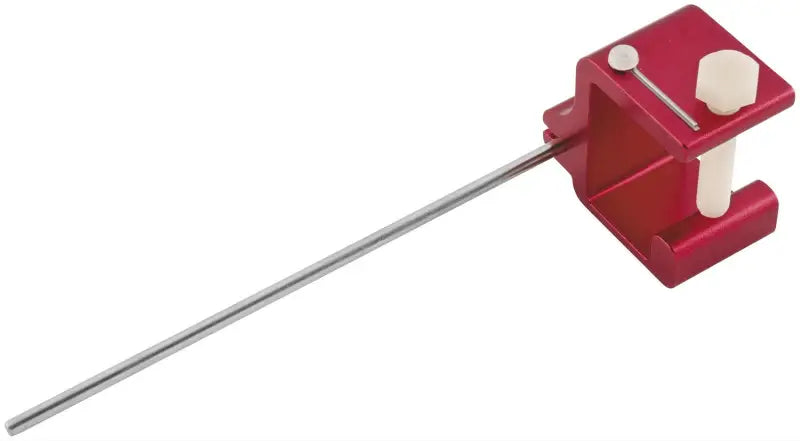BikeMaster Chain Alignment Tool with red metal and silver rod for easy chain alignment