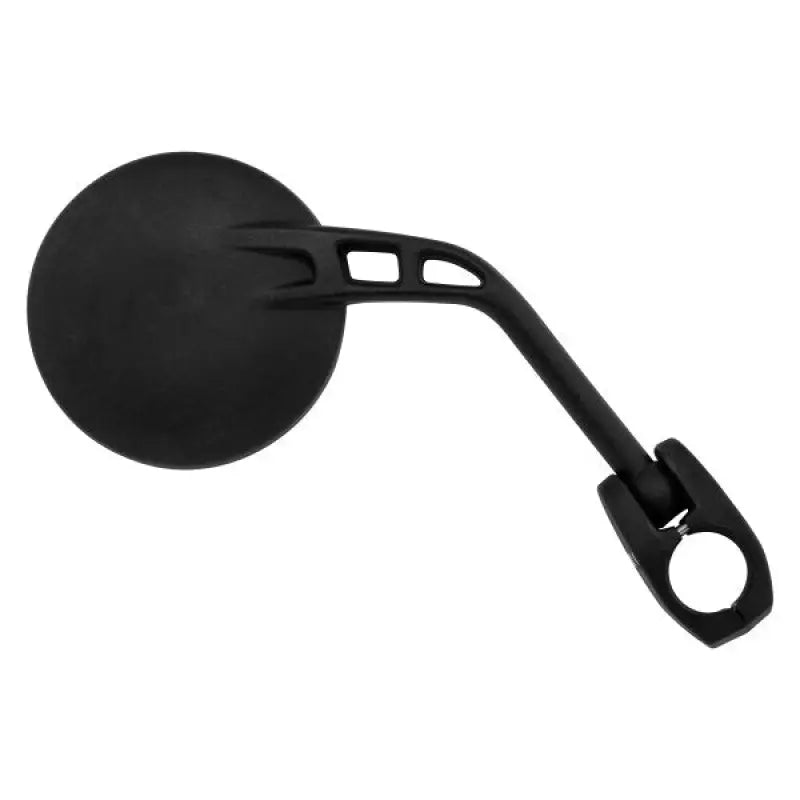 Black motorcycle dual sport mirror with handlebar mount for BikeMaster Clamp On model