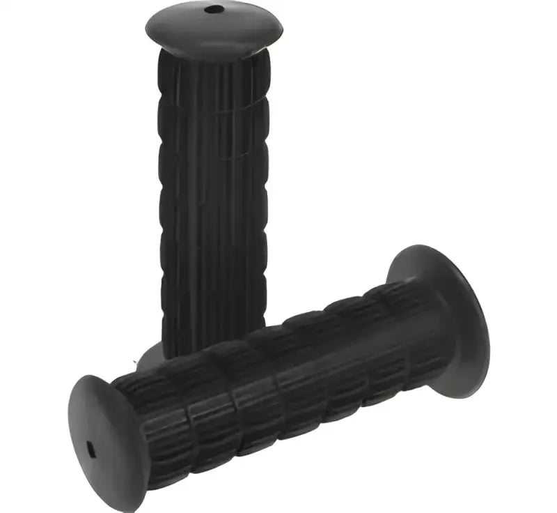 Black textured handlebar grips for BikeMaster Classic Splined Grips motorcycle bike riders
