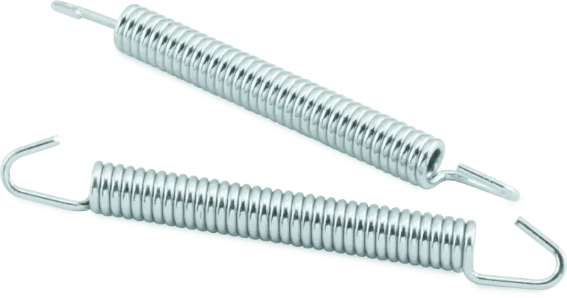 Pair of metal exhaust springs from BikeMaster exhaust springs set for bikemaster exhausts