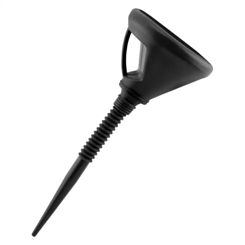 Black BikeMaster flexible-spout funnel with flexible spout for easy filling and pouring