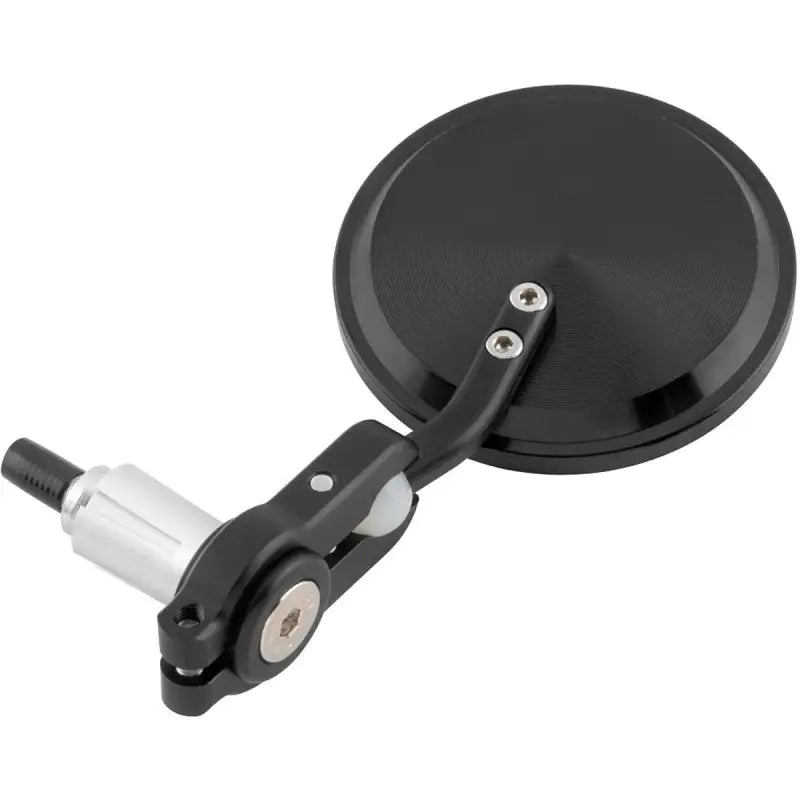 Black round Bikemaster Folding Barend mirrors for 7/8in handlebars pair view