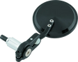 Black round BikeMaster folding barend mirror for 7/8in handlebars pair