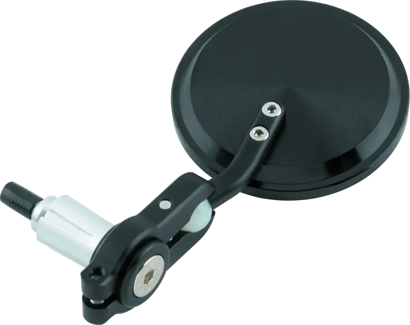Black round BikeMaster folding barend mirror for 7/8in handlebars pair