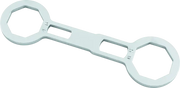 Silver double-ended spanner wrench for BikeMaster Fork Cap Wrench 46/50mm replacement
