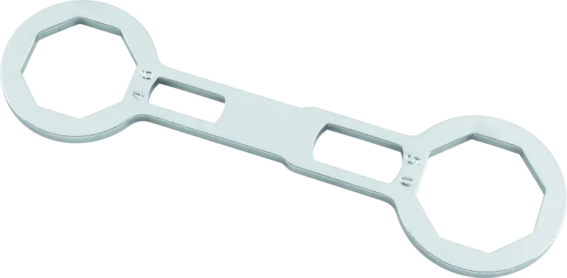 Silver double-ended spanner wrench for BikeMaster Fork Cap Wrench 46/50mm replacement