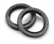 Two black rubber bikemaster fork seals for BikeMaster Fork Seal / Dust Wiper
