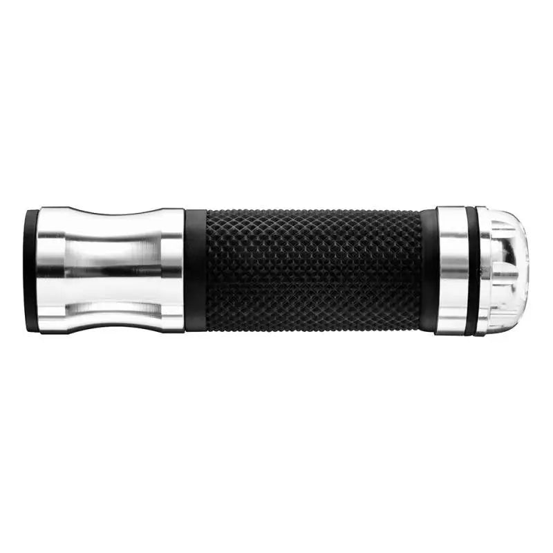 Black textured bikeMaster grips revolver barend grips with chrome ends for handlebars
