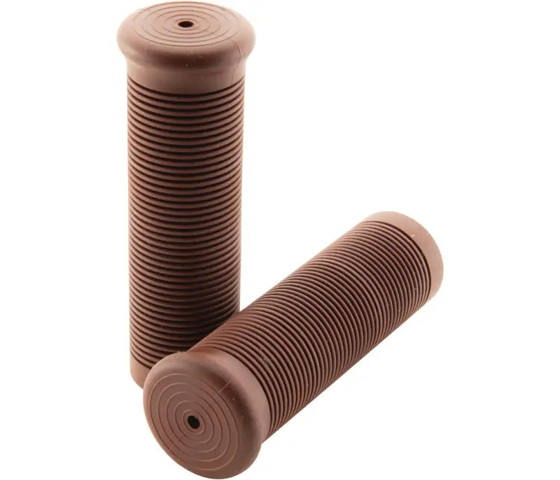 Brown bicycle handlebar grips from BikeMaster High Fidelity Grips for smooth riding