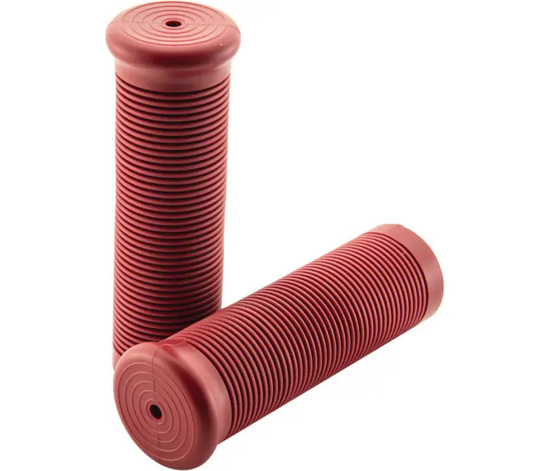 Pair of Maroon Ribbed Handlebar Grips for BikeMaster High Fidelity Bikes