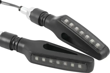 Black LED hollow sequential turn signals from BikeMaster Hollow Sequential Turn Signal 266190