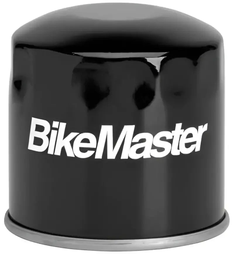 Black BikeMaster Honda BM-113 Oil Filter for Honda bikes, easy to install and reliable