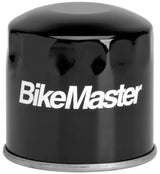 Black BikeMaster Honda BM-113 oil filter for Honda motorcycles, high quality part