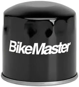 Black BikeMaster oil filter for BikeMaster Honda BM-202, compatible with Honda motorcycle