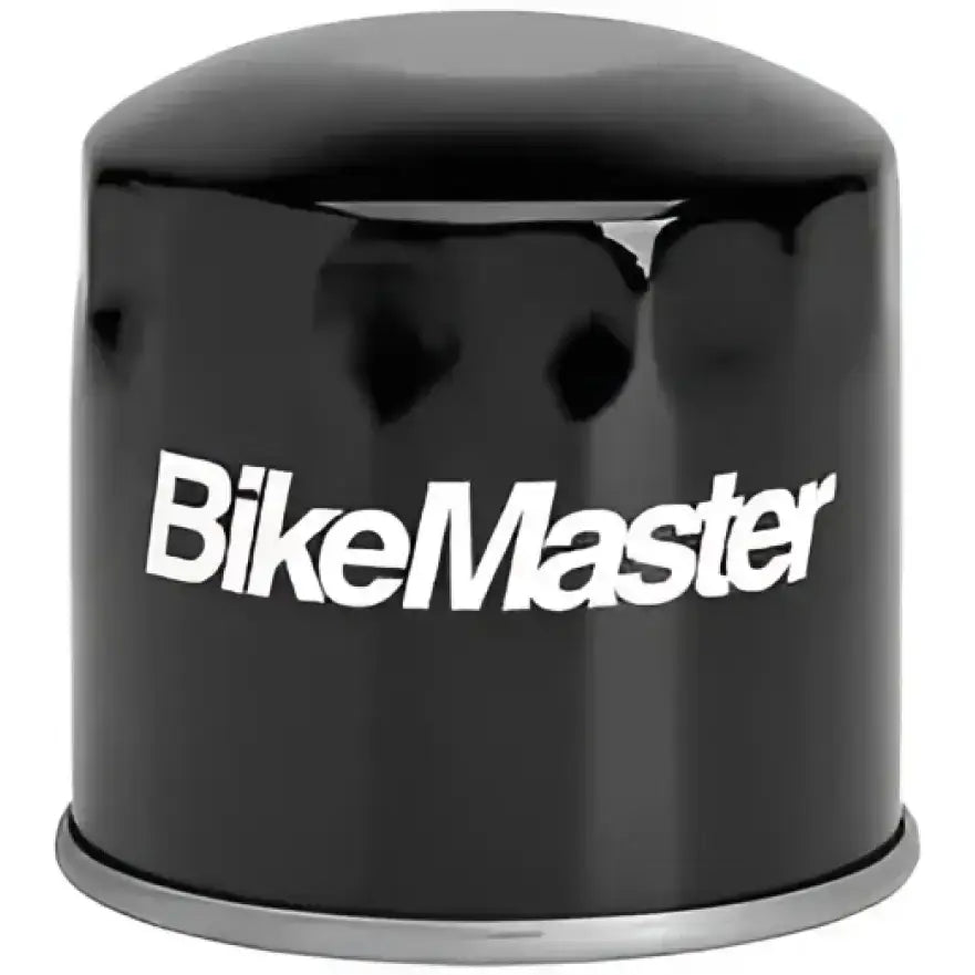 Black BikeMaster oil filter for BikeMaster Honda BM-202, compatible with Honda motorcycle
