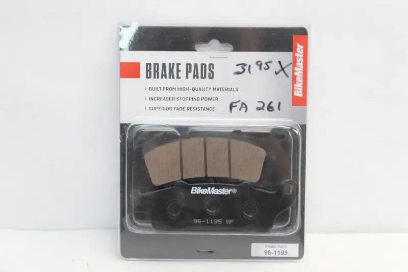 BikeMaster Honda Brake Pads in packaging for bikes, high-quality brake pads