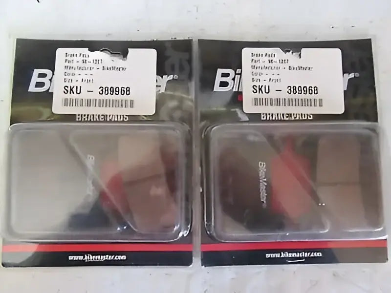 Two packages of BikeMaster Honda Brake Pads for Honda brake pads replacement