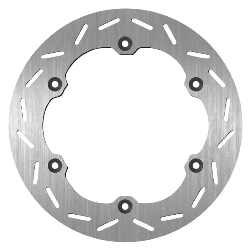 Silver slotted brake rotor for BikeMaster Honda Brake Rotor - 962067, perfect honda brake rotor