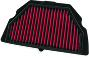 Red air filter with black frame for Honda CBR600F4i bike upgrade