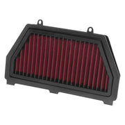Red air filter with black frame for Honda CBR600RR bikeMaster air filter upgrade