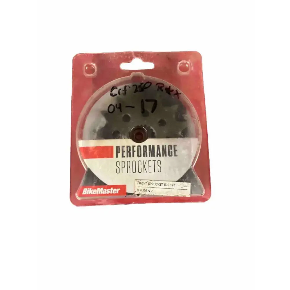 Black BikeMaster Honda Front Sprocket in red packaging for improved motorcycle’s performance