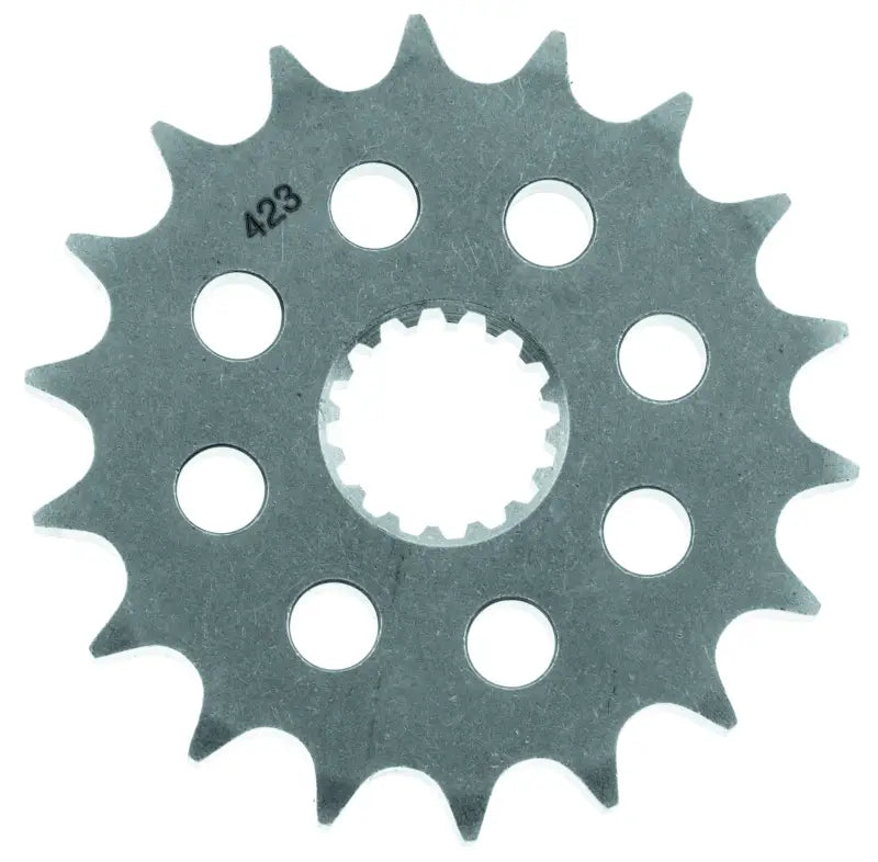BikeMaster Honda front sprocket 530 17T with teeth and circular cutouts for improved acceleration on Honda motorcycle
