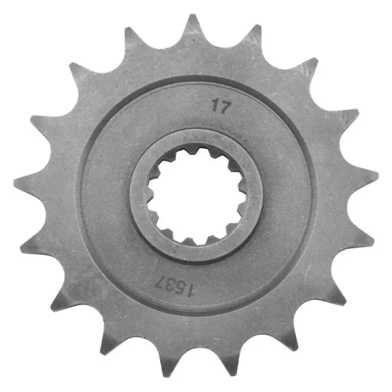 Gray metal sprocket with teeth for bikemaster honda motorcycles and improved acceleration