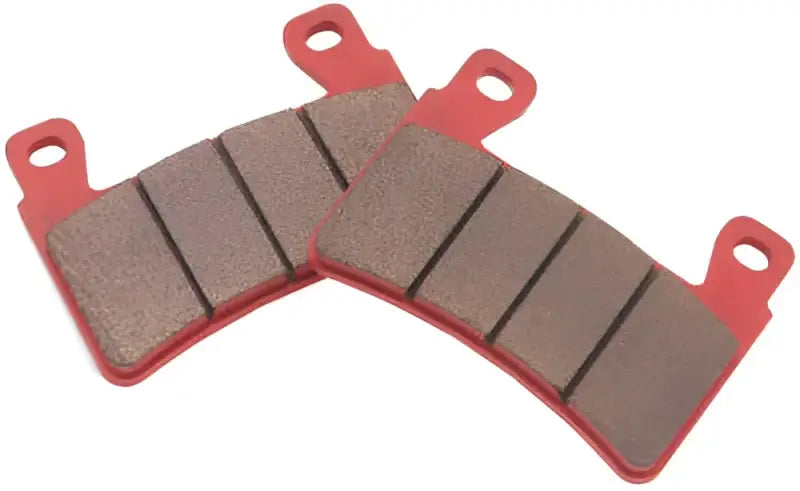 Red and brown BikeMaster Honda Sintered Brake Pads for reliable brake pads performance