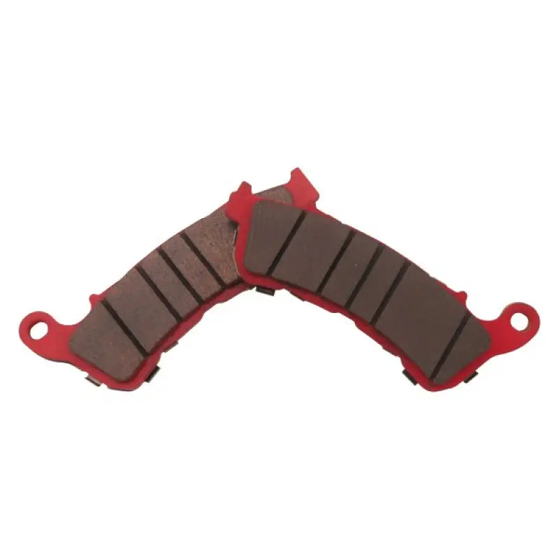 Red and brown BikeMaster Honda Sintered Brake Pads for strong brake pads performance