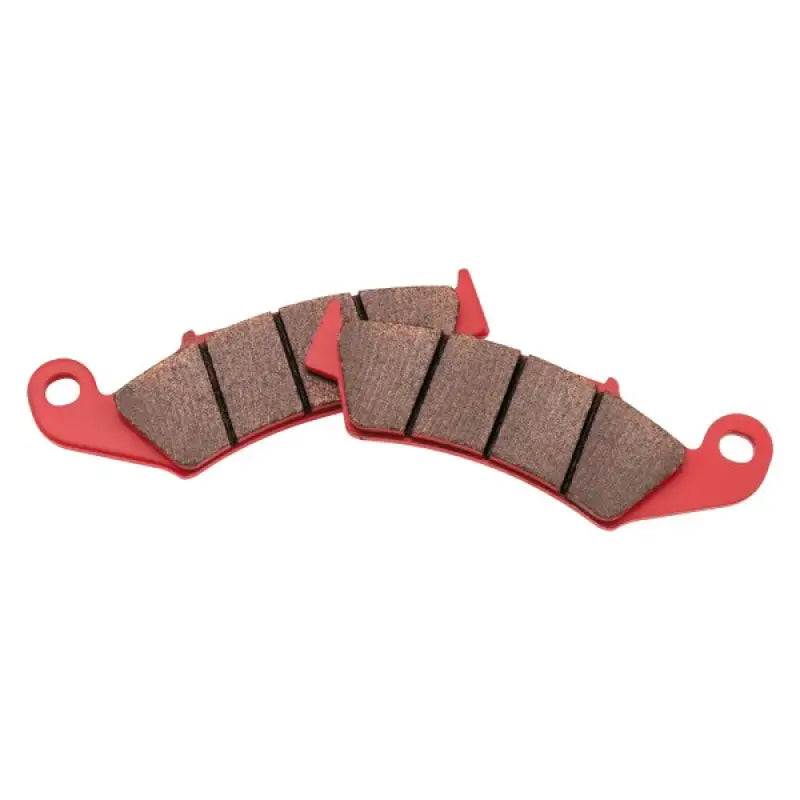 Red and brown BikeMaster Honda Sintered Brake Pads for strong brake pads performance