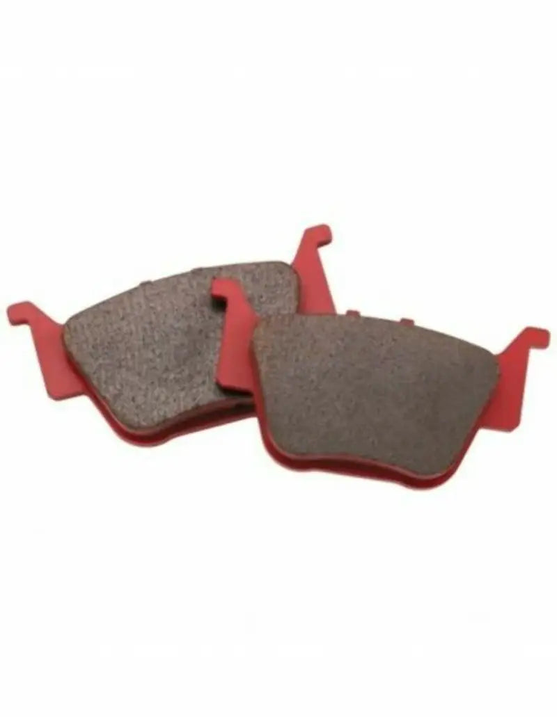 Two red-backed BikeMaster Honda sintered brake pads for top braking power