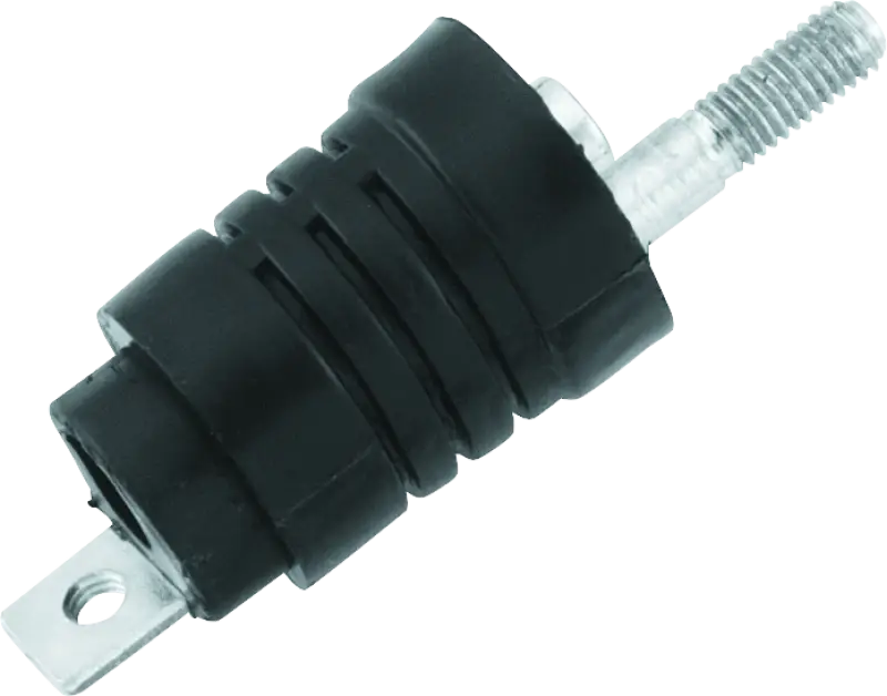 Black rubber vibration isolator with threaded stud for BikeMaster Honda Turn Signal Stem
