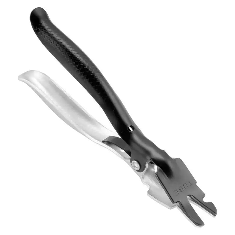 Black-handled upholstery staple remover from BikeMaster Hose Removal Pliers for hose removal